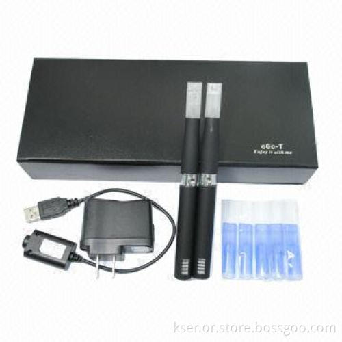 LCD eGo-T (Popular) E-cigarettes with USB Rechargeable, 3.7-4.2V 650mAh Power Supply